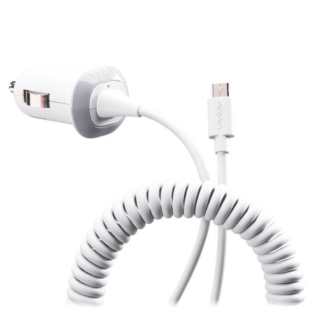 Ventev Essentials By 10w Dash 121c Car Charger For Micro Usb Devices, White DP121CMCRFW18VNV